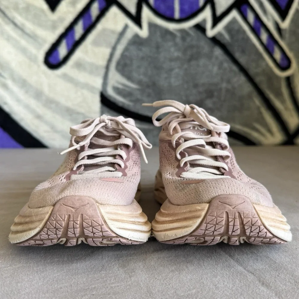 Size 5.5 - HOKA Bondi 8 Running Shoe (Women) PALE MAUVE / PEACH WHIP